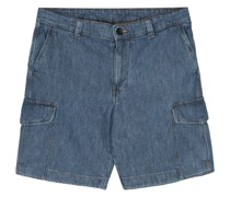 Jeans-Shorts mit aufgesetzten Taschen