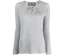 Pullover mit Blumendetail