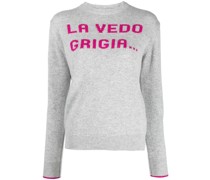 La Vedo Grigia intarsia-knit Pullover