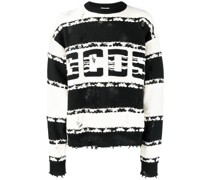Gestreifter Intarsien-Pullover