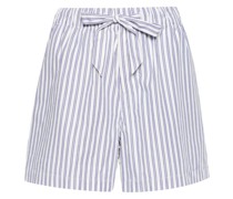 Gestreifte Pyjama-Shorts aus Popeline