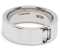 18kt Weißgoldring mit Diamanten