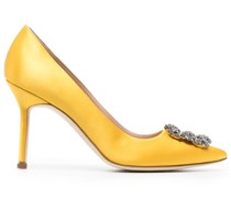 Hangisi 90mm crystal-buckle pumps