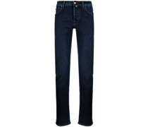 Slim-Fit-Jeans mit Logo-Patch