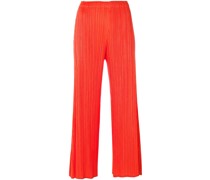 Plissierte Cropped-Hose