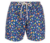 Badeshorts mit grafischem Print