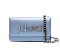 logo-lettering faux-leather crossbody bag