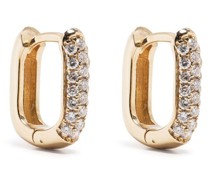 14kt Gelbgoldcreolen mit Diamanten