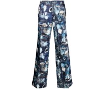 Hose mit Jeans-Print