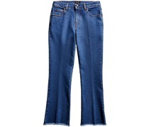 Ausgestellte Cropped-Jeans