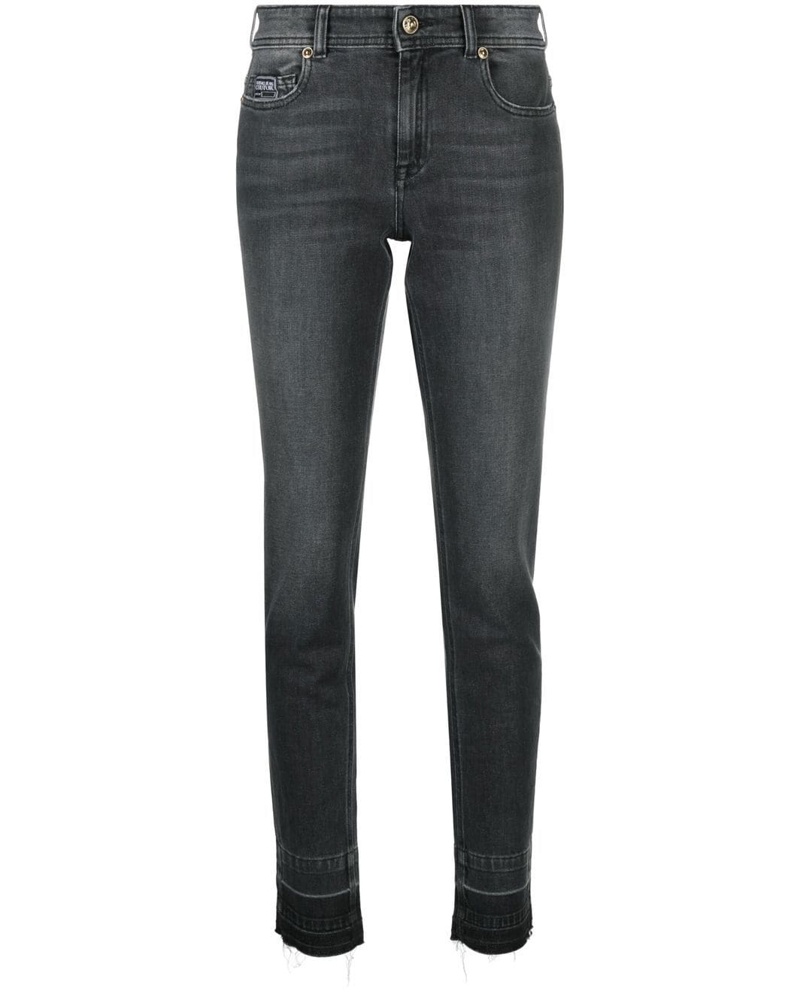 Versace Jeans Damen Skinny-Jeans mit Logo-Patch