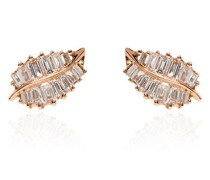 18kt Rotgoldohrringe mit Diamanten