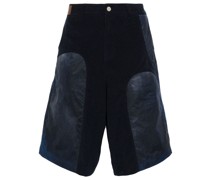 High-Waist-Shorts mit Cordeinsätzen