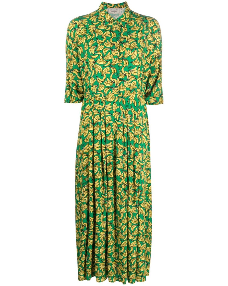 Alessandro Enriquez Damen Kleid mit Bananen-Print