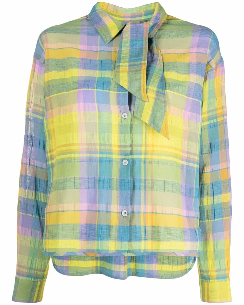 Henrik Vibskov Damen Karierte Flute Bluse
