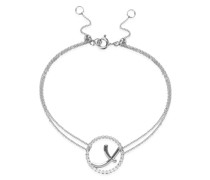 18kt white gold Love Letter Y diamond bracelet