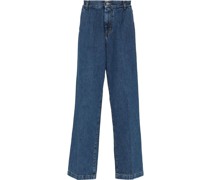 Gerade Jeans mit Logo-Patch