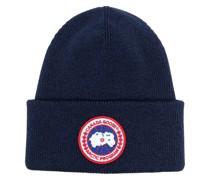 Strickmütze mit Logo-Patch