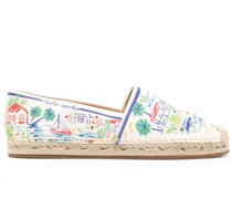 illustration-print round-toe espadrilles