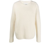 Grob gerippter Strickpullover