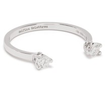 18kt Weißgoldring mit Diamanten