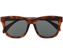 Eckige Sonnenbrille in Schildpattoptik