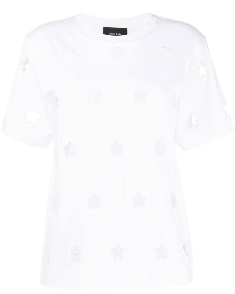 Simone Rocha Damen T-Shirt mit Cut-Outs