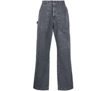Straight-Leg-Jeans mit Logo-Patch