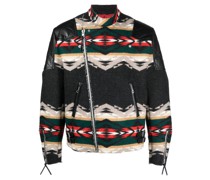 Gemusterte Jacke mit Reißverschluss