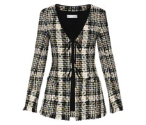 Tweed-Jacke mit Schnürung