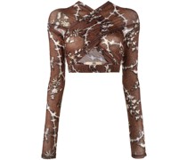 Cropped-Top mit grafischem Print