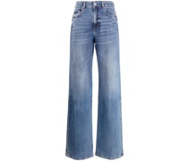 Weite High-Waist-Jeans