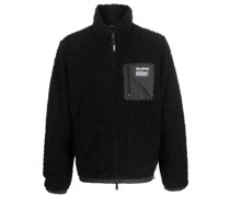 Fleecejacke mit Logo-Patch