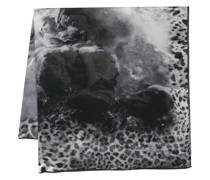 Wild Leda-print silk scarf