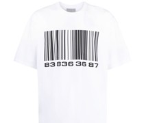T-Shirt mit Barcode-Print