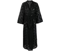 broderie-anglaise belted coat