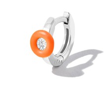 Emaillierte 18kt Weißgoldcreole