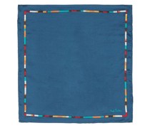 stripe-embroidered slk scarf