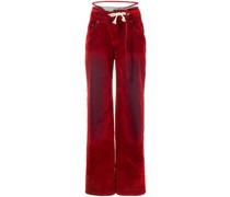 Samthose mit weitem Bein