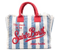 Gestreifte Vanity Strandtasche