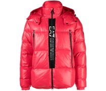 Daunenjacke mit Logo-Print