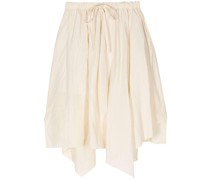 drawstring-waist pleated skirt