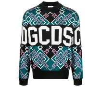 Pullover mit Intarsien-Logo