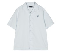 logo-embroidered cotton-piqué shirt