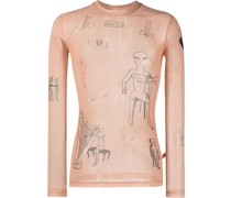 Langarmshirt mit Tattoo-Print