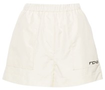 high-waist shell shorts