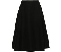 flared cotton midi skirt