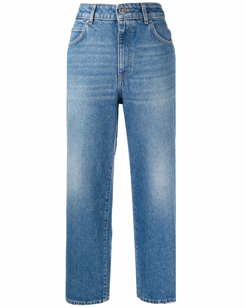 Pinko Damen Weite Cropped-Jeans