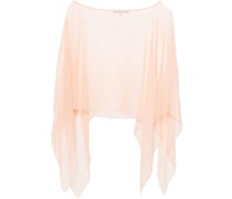silk cape-design blouse