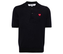 logo-patch knitted polo shirt